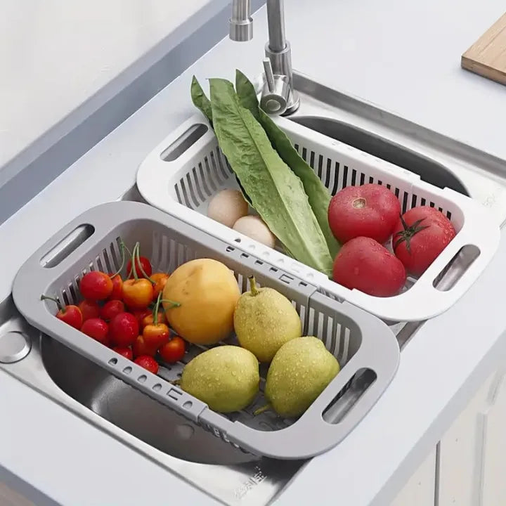 Fruit & Vegetable Wash Basket 🧺 | Expandable Sink Colander