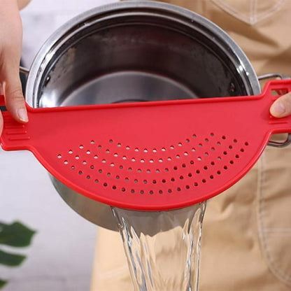 Clip-On Pot Strainer | Rice Washing Drain Basket & Kitchen Food Strainer