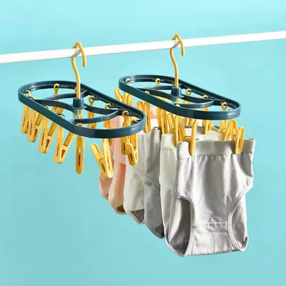 12-Clip Windproof Multifunctional Drying Rack – The Compact Laundry Essential