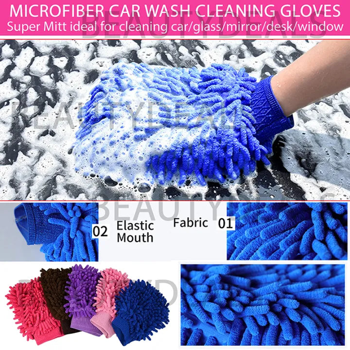 Microfiber Car Wash Glove – Soft Auto Cleaning Mitt
