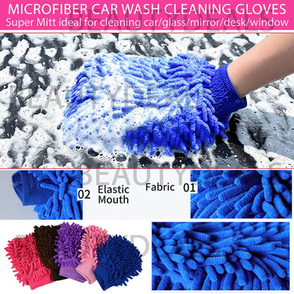 Microfiber Car Wash Glove – Soft Auto Cleaning Mitt