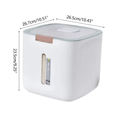 10KG Nano Moisture-Proof Rice Bucket – Airtight Grain Organizer