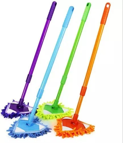 180° Rotating Triangular Microfiber Mop – Precision Corner & High-Reach Cleaning