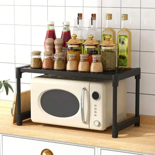 Single Tier Microwave Rack – Kitchen Counter Storage Shelf