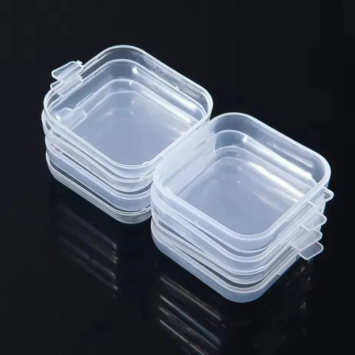 10PCS Mini Clear Jewelry Boxes – Transparent Storage Case