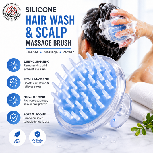 Silicone Hair Wash & Scalp Massage Brush