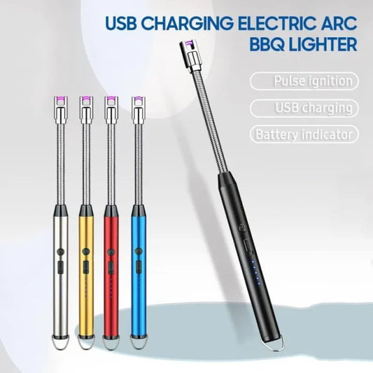 USB Electric Lighter – Flameless Windproof Arc Igniter
