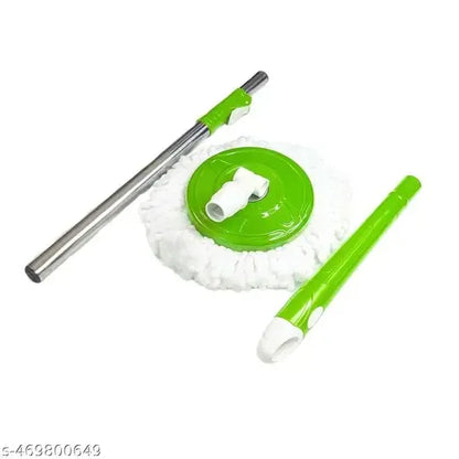 Universal 360° Stainless Steel Spin Mop Stick – Rod with Microfiber Head