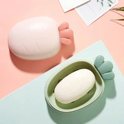 Creative Carrot-Shaped Soap Box – Cute Cartoon Draining Holder