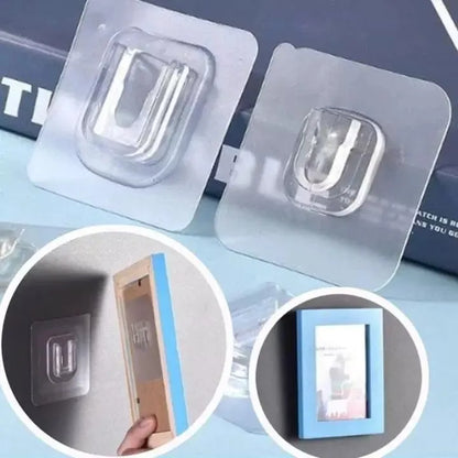 4 Pair Sticky Hooks – Waterproof Wall & Ceiling Hook Set
