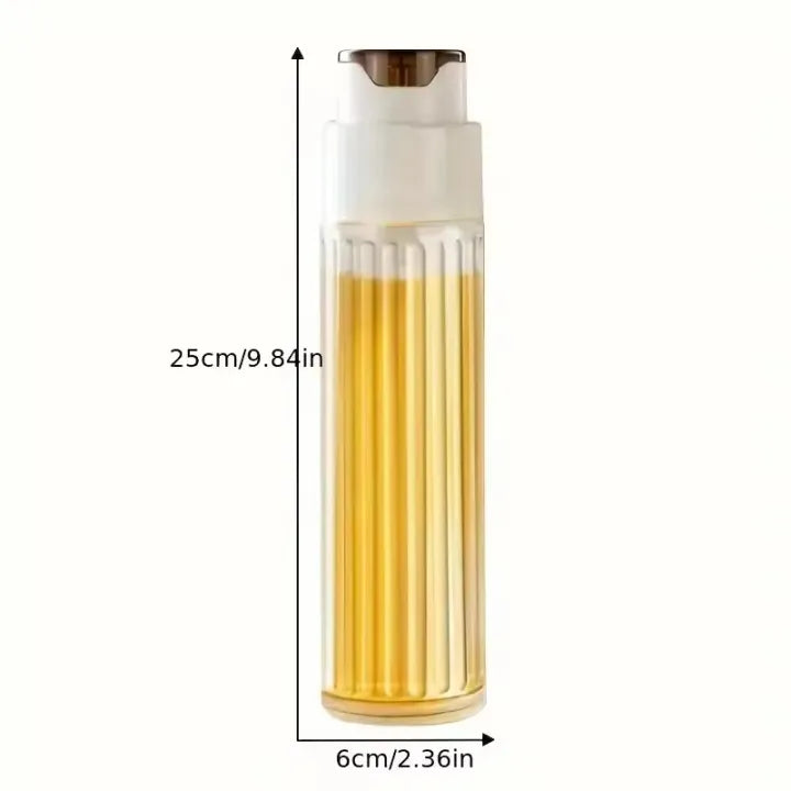 500ml Premium Glass Oil Dispenser – Automatic Gravity-Lever Lid