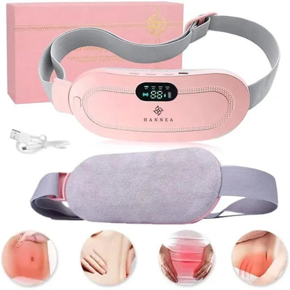 Period Cramp Relief Belt – Menstrual Heating Pad with Massage