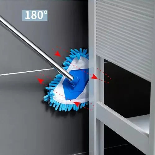 180° Rotating Triangular Microfiber Mop – Precision Corner & High-Reach Cleaning