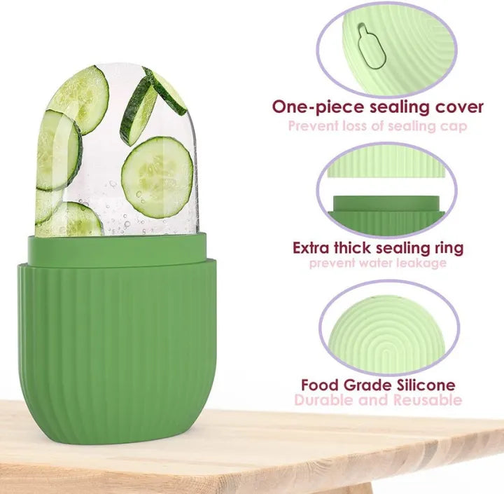 Silicone Ice Roller – Facial Massager for Glowing Skin & Eye Bags