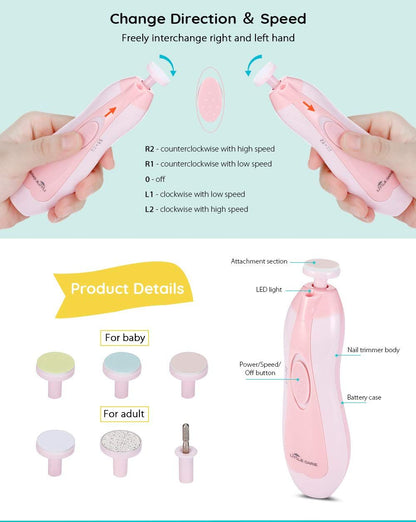 Baby Nail Trimmer Safe Electric Nail Care Kit for Newborns