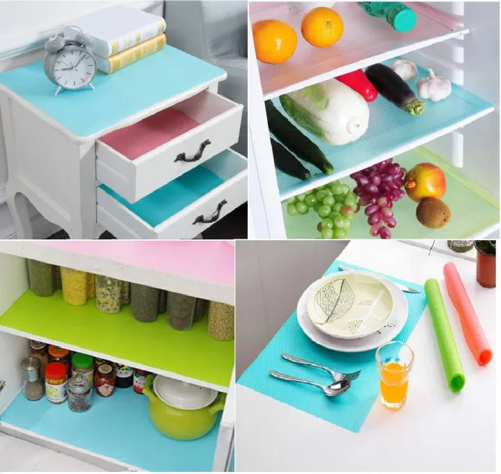 Silicone Shelf Liners – Fridge & Cabinet Organizer Mats