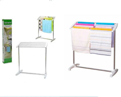 Stainless Steel Mobile Towel Rack – Compact Space-Saving Drying Stand