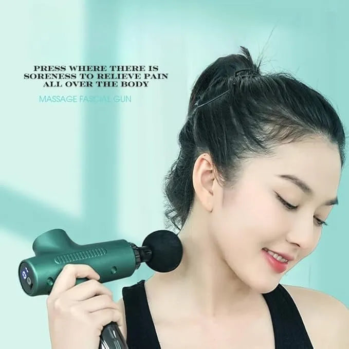 LifeCare Professional Deep Tissue Massage Gun – 8 Heads for Total Body Recovery