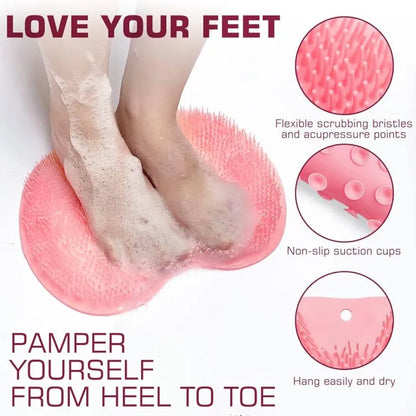Silicone Body Scrubber Bath Brush – Back Massage & Exfoliating Shower Brush