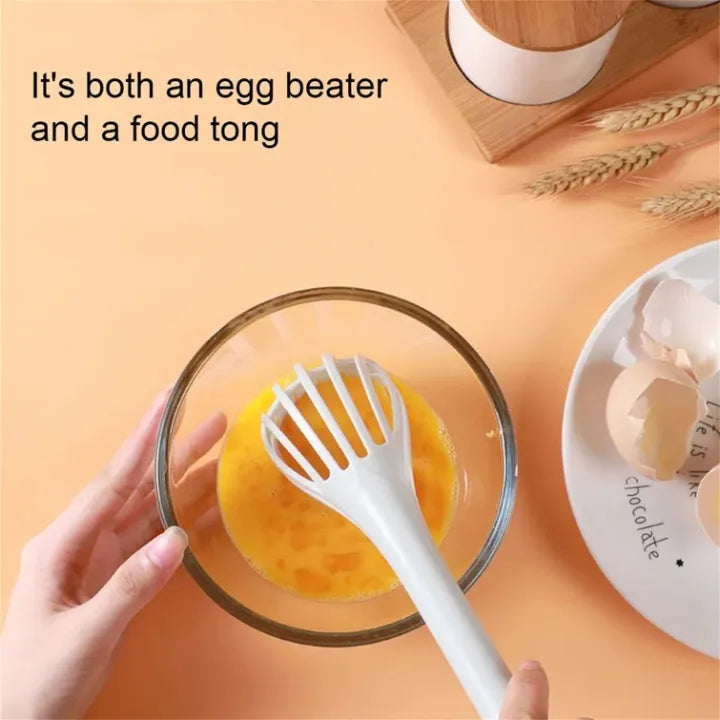Kitchen Tongs & Whisk – Nylon Egg Beater Tool