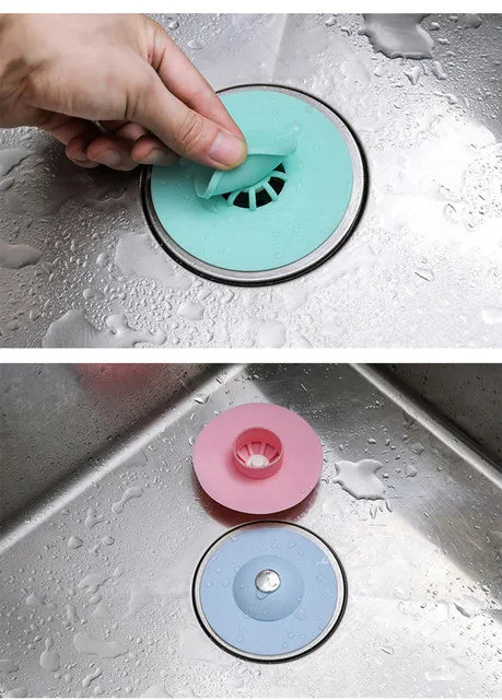 Silicone Hair Sink Strainer Drain Cover – Anti-Clogging Kitchen