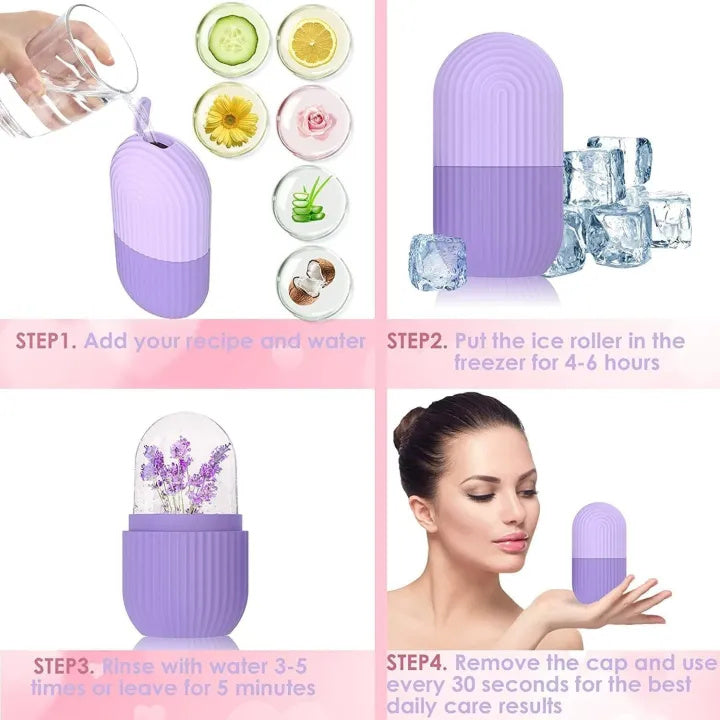 Silicone Ice Mold Roller – Face Cooling & Massage Tool