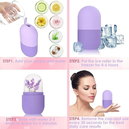 Silicone Ice Mold Roller – Face Cooling & Massage Tool