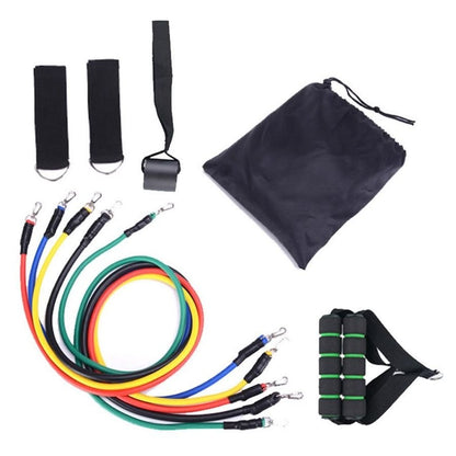 11-Piece Resistance Bands Set – Fitness Exercise Bands with Handles, Door Anchor & Carry Bag