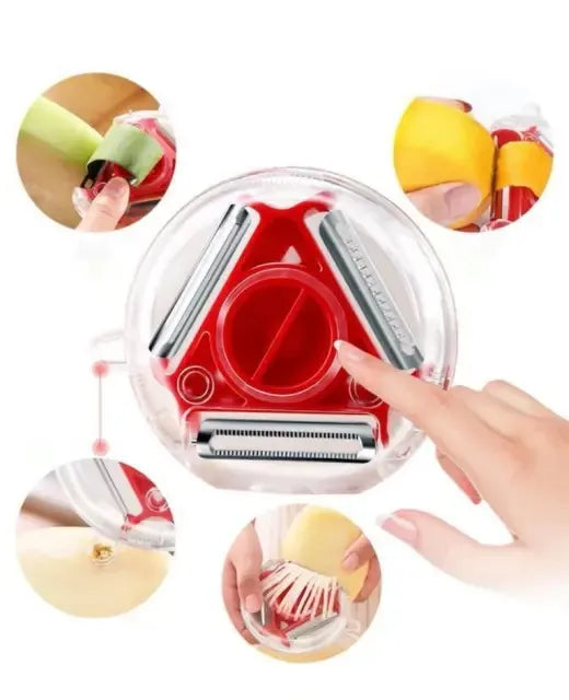Magic Trio Peeler Set – 3‑in‑1 Stainless Steel Slicer Tool