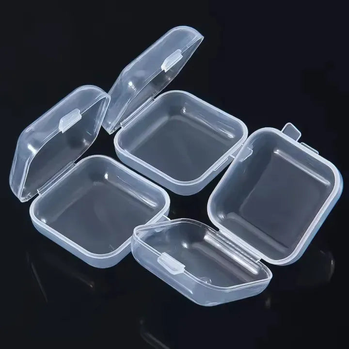 10PCS Mini Clear Jewelry Boxes – Transparent Storage Case