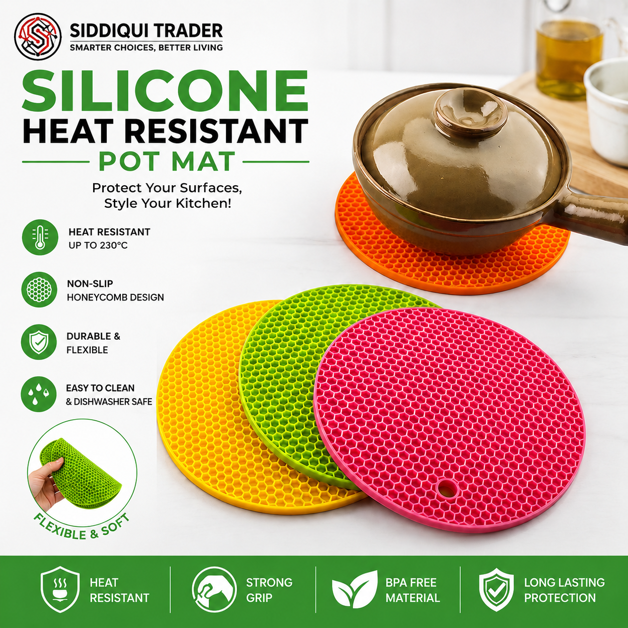 Silicone Heat Resistant Pot Mat