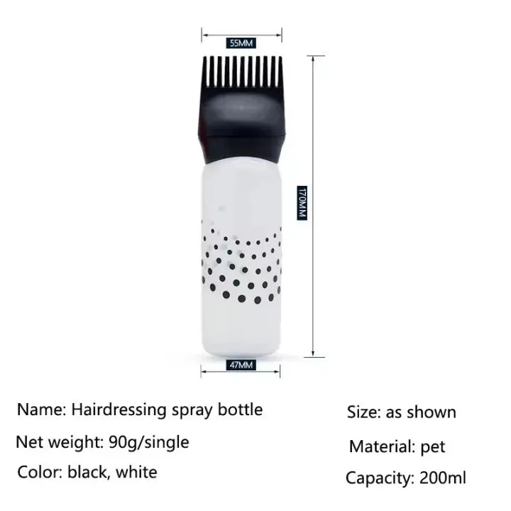 Refillable Shampoo & Dye Bottle with Comb – Multipurpose Hair Colouring Applicator