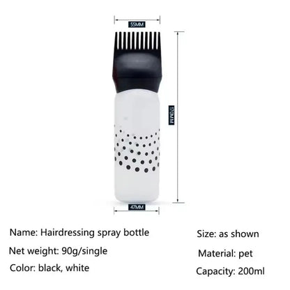 Refillable Shampoo & Dye Bottle with Comb – Multipurpose Hair Colouring Applicator