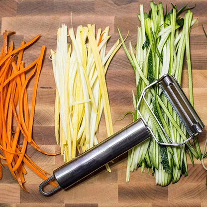 Multi‑Function Julienne Peeler – Stainless Steel Veggie Cutter