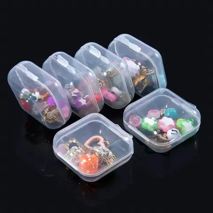 10PCS Mini Clear Jewelry Boxes – Transparent Storage Case