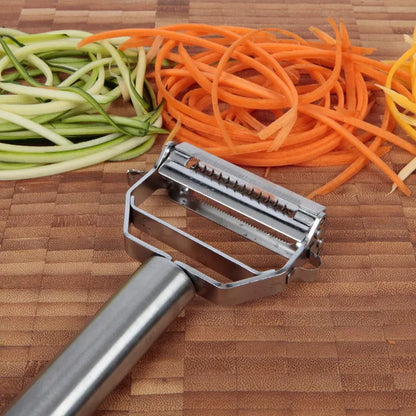 Multi‑Function Julienne Peeler – Stainless Steel Veggie Cutter