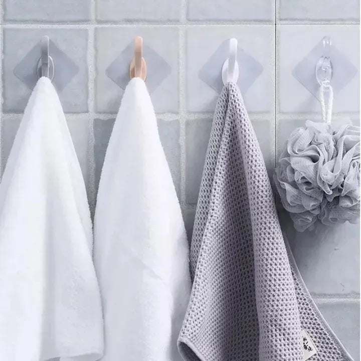 6PCS Sticky Hooks – Strong Clear Wall & Door Hooks