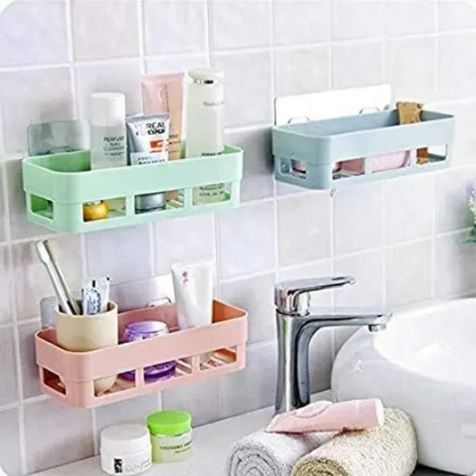 Plastic Inter Design Bathroom Kitchen Organize Shelf Rack Shower Corner with Wall Mounted