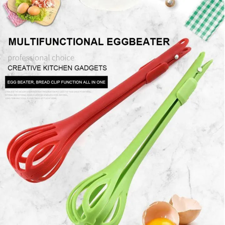 Kitchen Tongs & Whisk – Nylon Egg Beater Tool