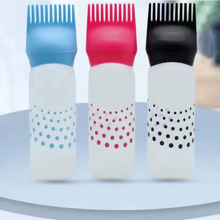 Refillable Shampoo & Dye Bottle with Comb – Multipurpose Hair Colouring Applicator