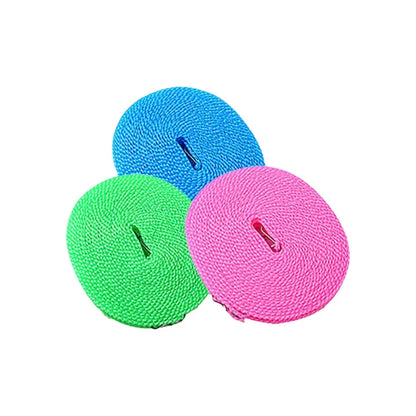Heavy-Duty 5-Meter Plastic Clothesline – Windproof & Portable Hanging Rope