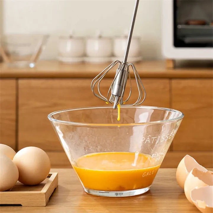 Semi‑Automatic Push Whisk – Egg & Cream Beater Tool