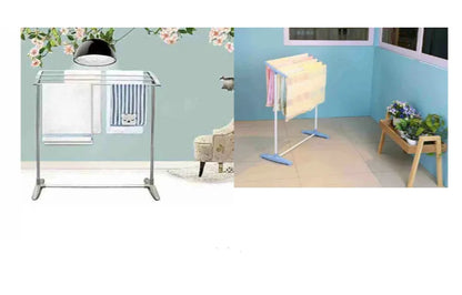Stainless Steel Mobile Towel Rack – Compact Space-Saving Drying Stand