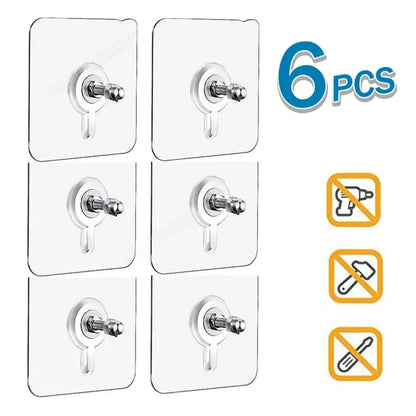 5PCS Wall Adhesive Hooks – Screw Free Hanging Hook Set