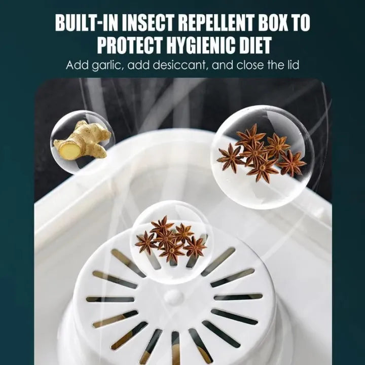Automatic Rice Dispenser Storage Container – Moisture-Proof Sealed Grain