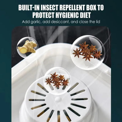 Automatic Rice Dispenser Storage Container – Moisture-Proof Sealed Grain