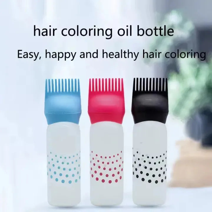 Refillable Shampoo & Dye Bottle with Comb – Multipurpose Hair Colouring Applicator