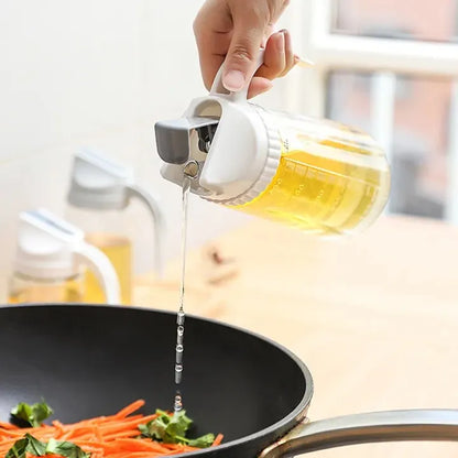 600ml Leakproof Glass Oil Dispenser – Gravity Lid