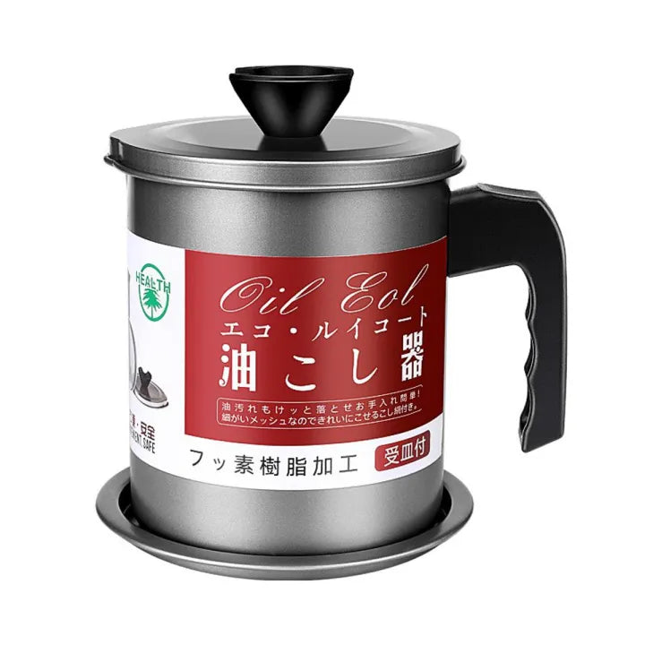 Stainless Steel Oil Filter Pot – Professional Grease Strainer & Storage
