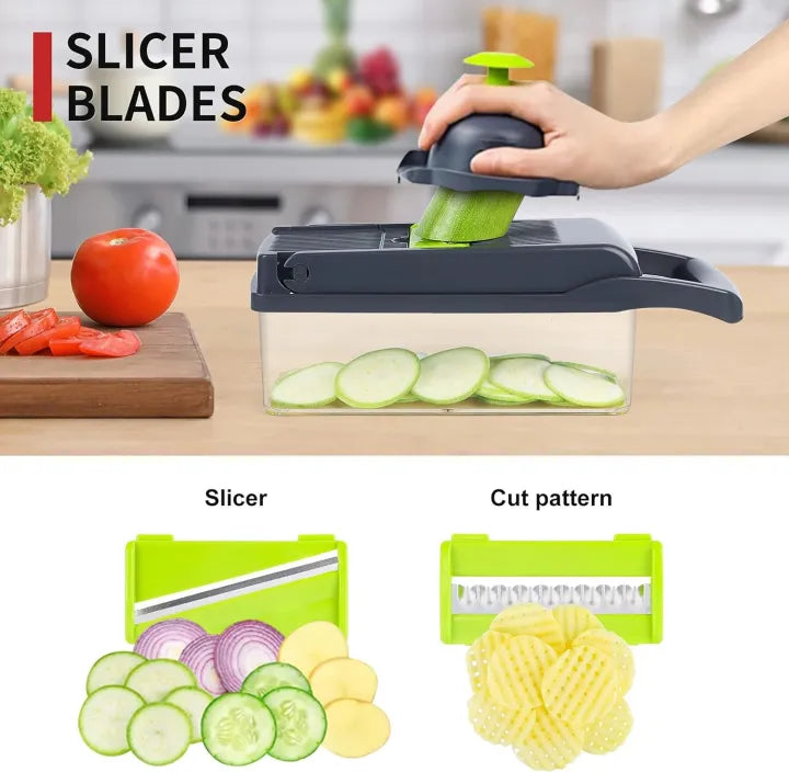 12‑in‑1 Kitchen Chopper – Vegetable & Fruit Cutter Tool